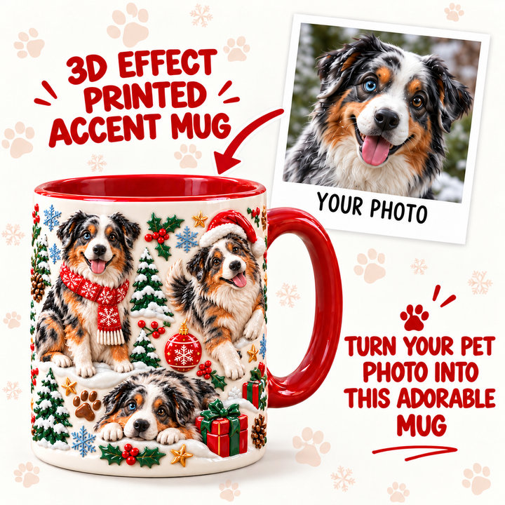 Lovely Aussie Personalized 3D Effect Printed Accent Mug UPL0TM001