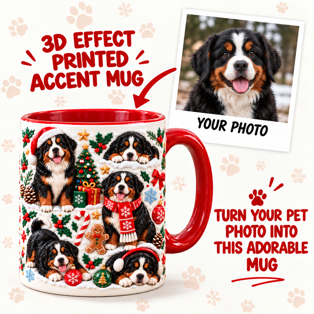 Lovely Berner Personalized 3D Effect Printed Accent Mug UPL0TM003