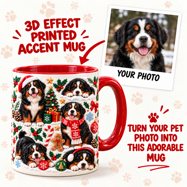 Lovely Berner Personalized 3D Effect Printed Accent Mug UPL0TM003