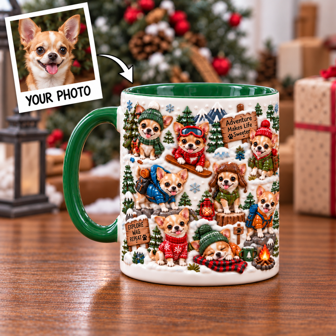 Lovely Chihuahua Personalized 3D Effect Printed Accent Mug UPL0TM005