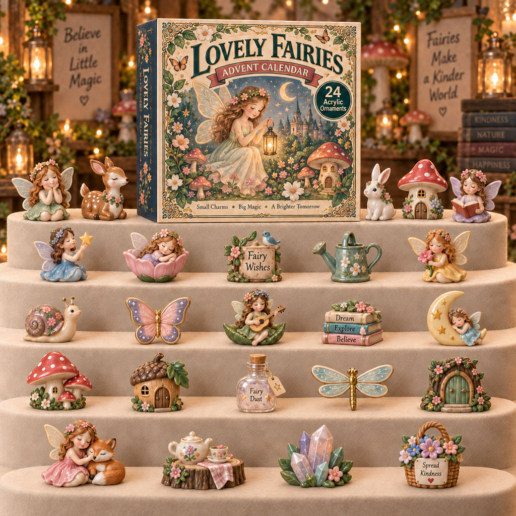 CHRISTMAS KICKOFF 40% OFF - Lovely Fairies Advent Calendar 2026 - 24-Day Festive Countdown, Acrylic Charms Blind Box - Gift For Fairies Lovers AC0TM323