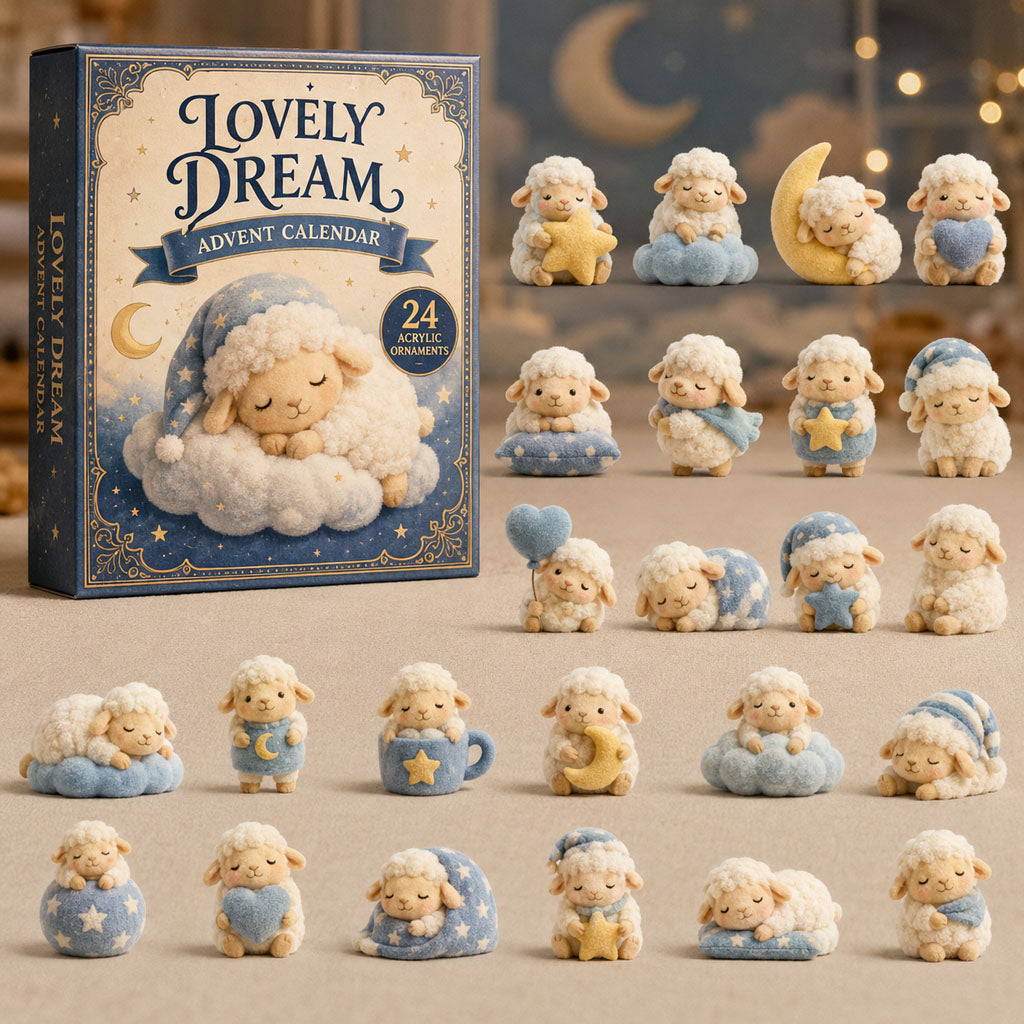 CHRISMAST KICKOFF 40% OFF - Lovely Sheep Dream Advent Calendar 2026 - 24-Day Festive Countdown, Acrylic Charms Blind Box - Gift For Sheep Lovers AC0TM163