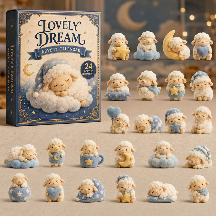 CHRISMAST KICKOFF 40% OFF - Lovely Sheep Dream Advent Calendar 2026 - 24-Day Festive Countdown, Acrylic Charms Blind Box - Gift For Sheep Lovers AC0TM163