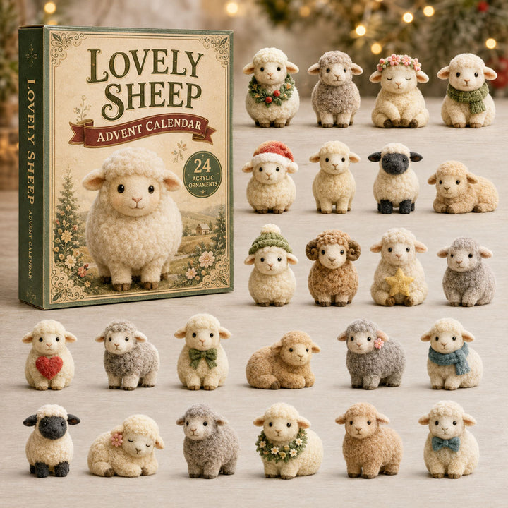 CHRISMAST KICKOFF 40% OFF - Lovely Sheep World Advent Calendar 2026 - 24-Day Festive Countdown, Acrylic Charms Blind Box - Gift For Sheep Lovers AC0TM159