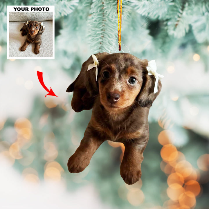 Loyal Friend - Personalized Photo Mica Ornament - Christmas Gift For Pet Lovers