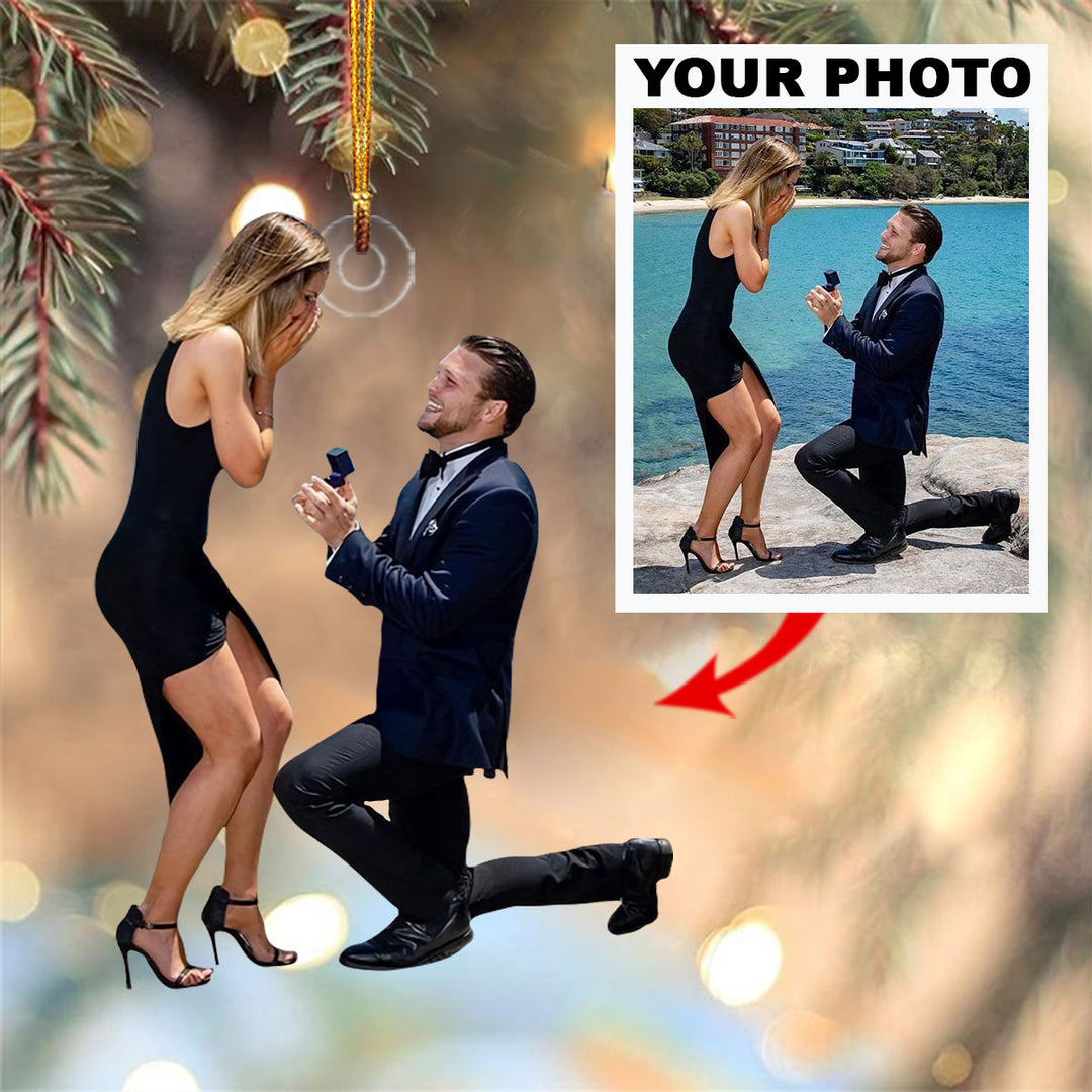 Together Always - Personalized Photo Mica Ornament - Christmas, Anniversary Gift For Couple, Husband, Wife