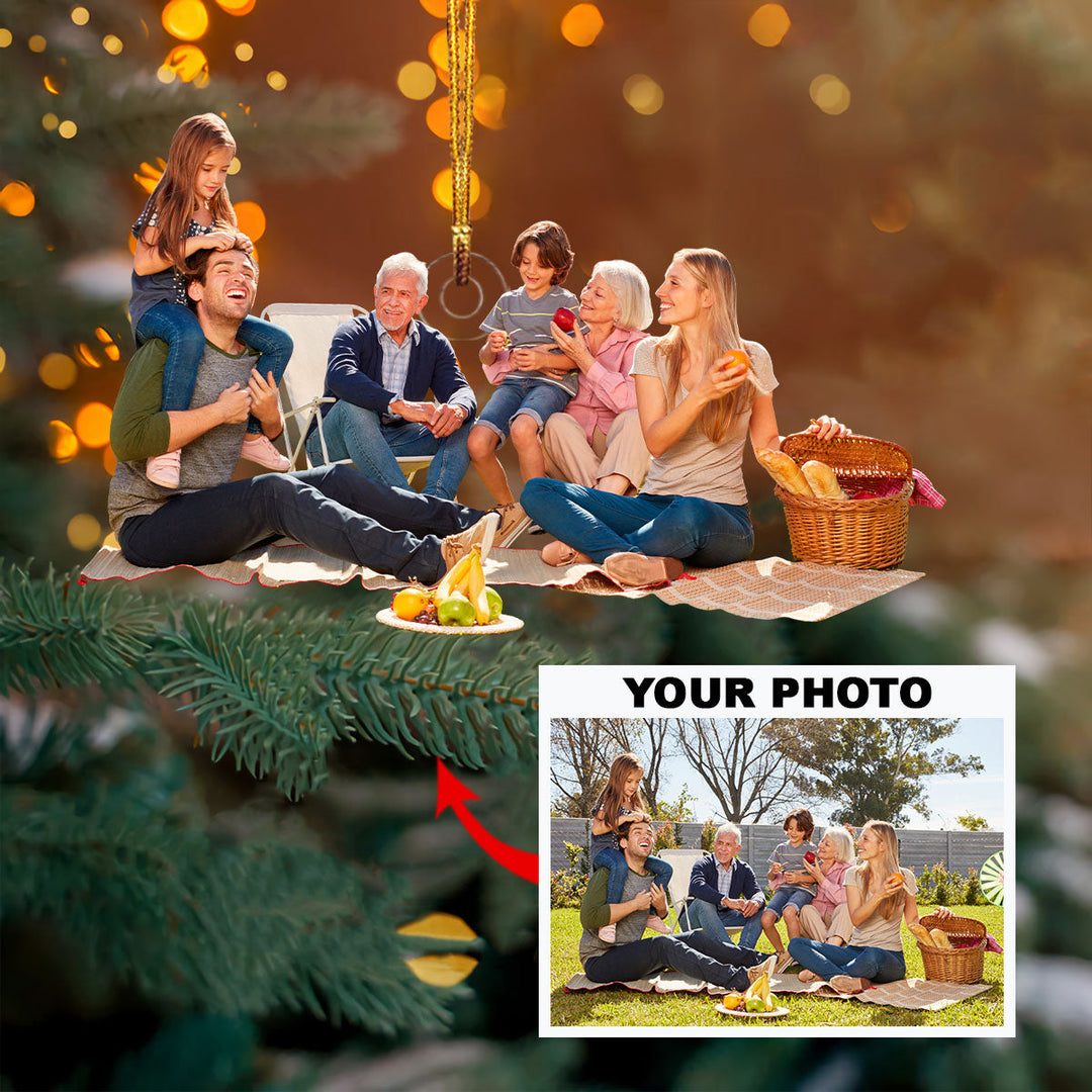 Personalized Photo Mica Ornament - Customize Family Photo V1 ARND018