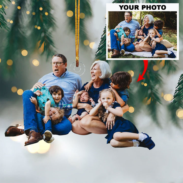 Personalized Photo Mica Ornament - Customize Family Photo V2 ARND018
