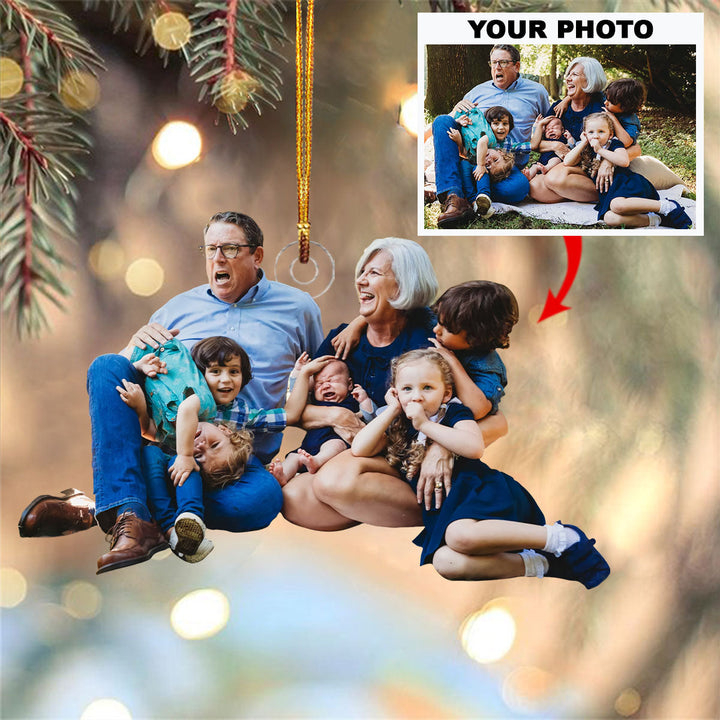 Personalized Photo Mica Ornament - Customize Family Photo V2 ARND018