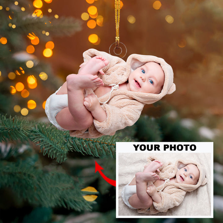 Personalized Photo Mica Ornament - Customize Baby Photo ARND018