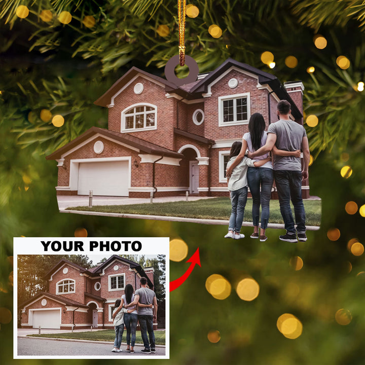 Personalized Photo Mica Ornament - Customize House Photo ARND018