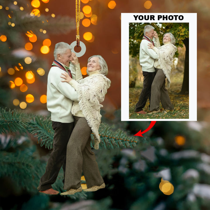 Together Always - Personalized Photo Mica Ornament - Christmas, Anniversary Gift For Couple, Husband, Wife