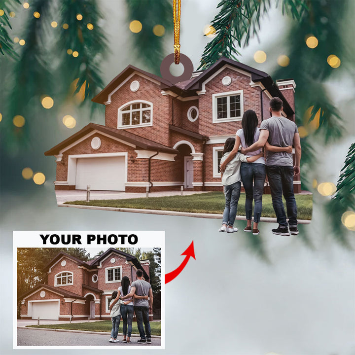 Personalized Photo Mica Ornament - Customize House Photo ARND018