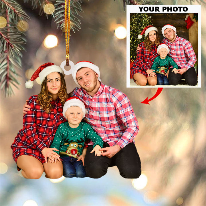 Personalized Photo Mica Ornament - Customize Family Photo ARND018