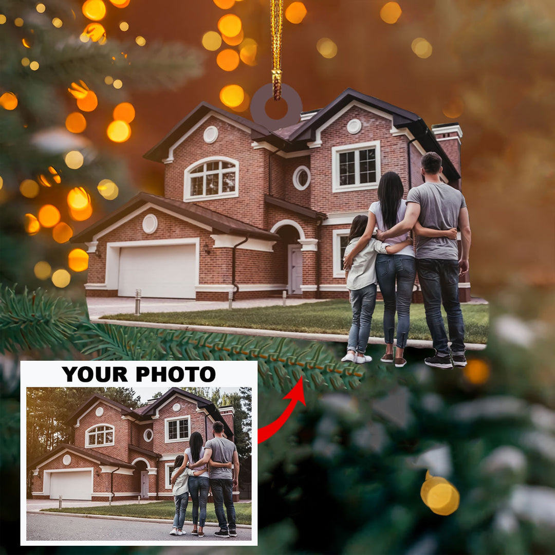 Personalized Photo Mica Ornament - Customize House Photo ARND018