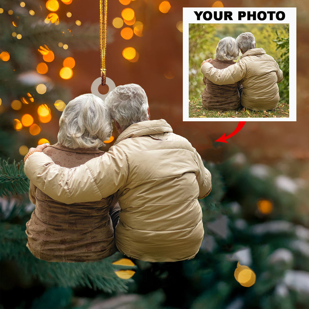 Personalized Photo Mica Ornament - Customize Couple Photo ARND018