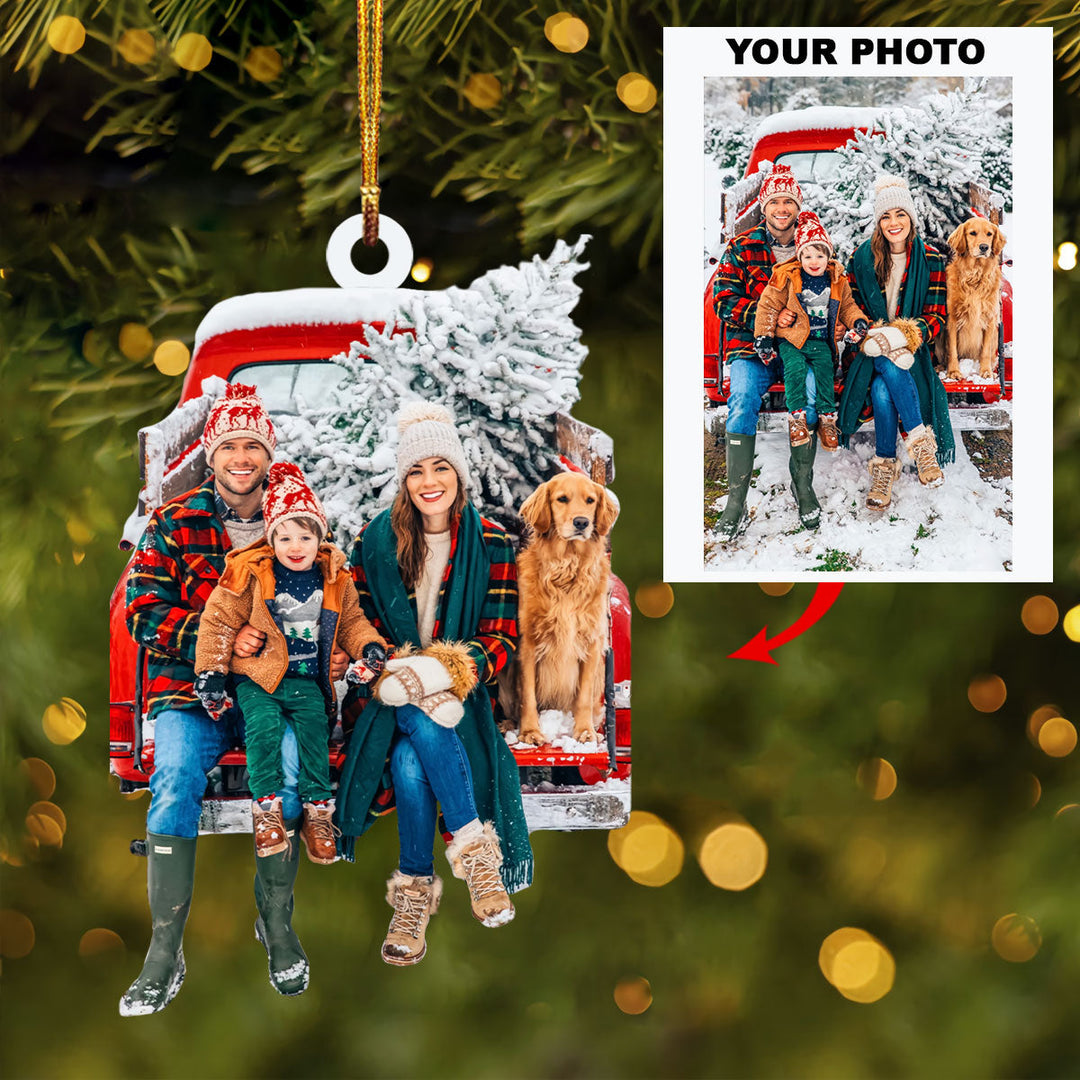Personalized Photo Mica Ornament - Customize Family Photo ARND018