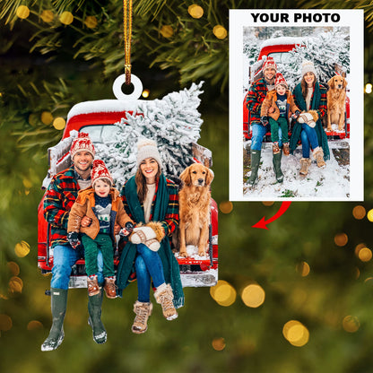 Personalized Photo Mica Ornament - Customize Family Photo ARND018