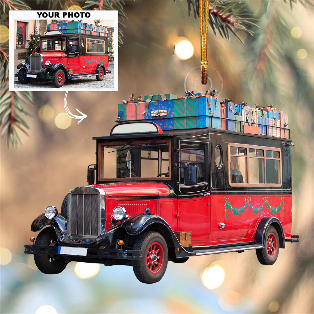 Personalized Photo Mica Ornament - Christmas, Birthday Gift For Family Member, Truck Lover - Customized Your Photo Ornament