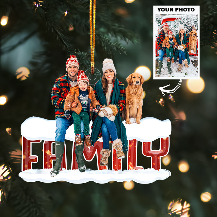 Customized Photo Ornament - Personalized Photo Mica Ornament - Christmas Gift For Family Members UPL0HD024