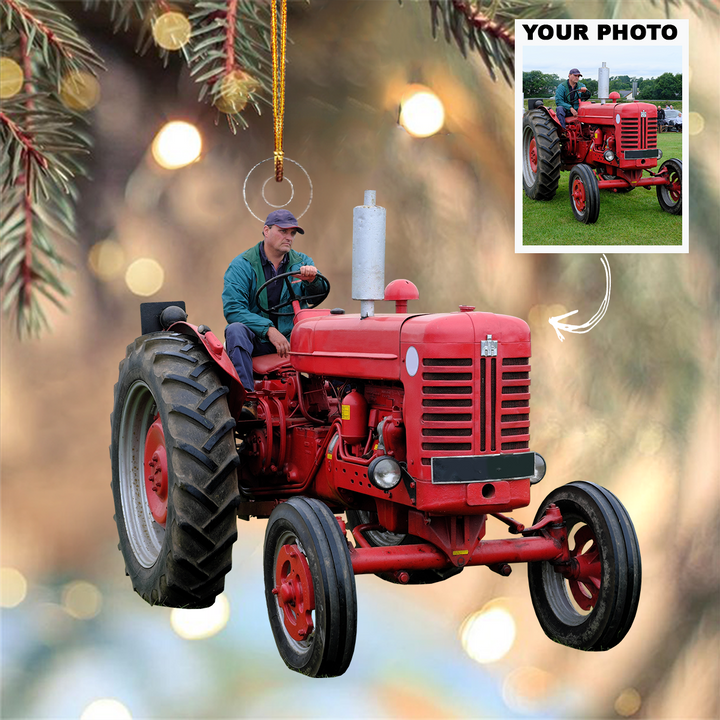 Personalized Photo Mica Ornament - Christmas, Birthday Gift For Family Member, Farmer - Customized Your Photo Ornament