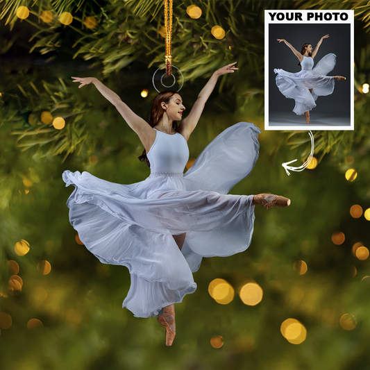 Customized Photo Ornament Ballerina - Personalized Photo Mica Ornament - Christmas Gift For Ballet Dancer, Ballet Lovers