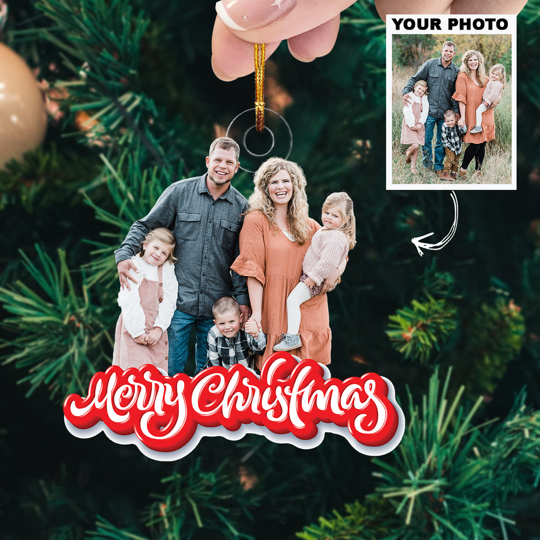 2024 Christmas Custom Photo - Personalized Photo Mica Ornament - Christmas Gift For Family Members UPL0HD047