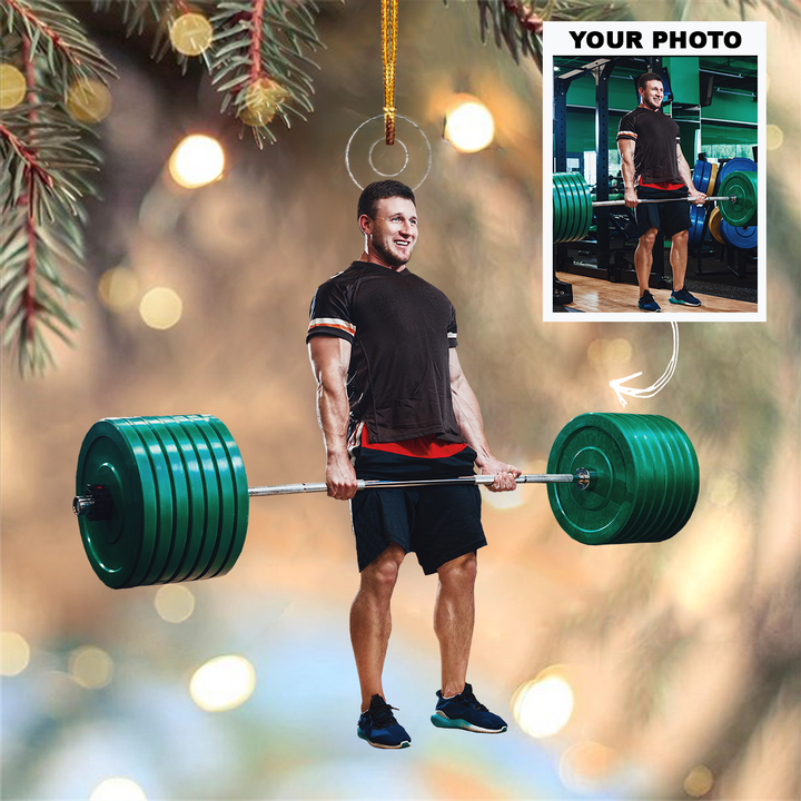 Personalized Photo Mica Ornament - Christmas, Birthday Gift For Family Member, Gym Lover - Customized Your Photo Ornament