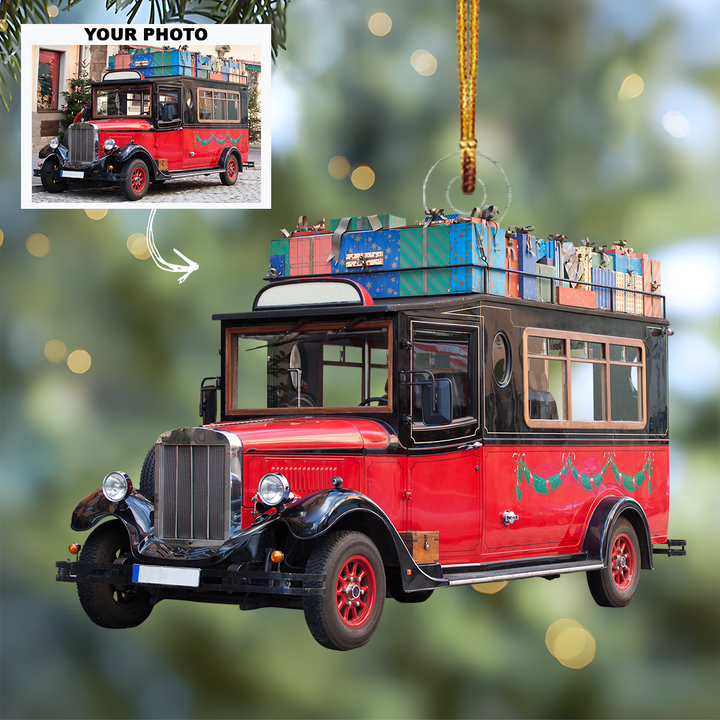 Personalized Photo Mica Ornament - Christmas, Birthday Gift For Family Member, Truck Lover - Customized Your Photo Ornament