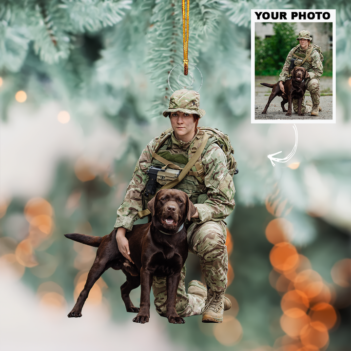 Personalized Photo Mica Ornament - Christmas, Birthday Gift For Family Member, Military - Customized Your Photo Ornament