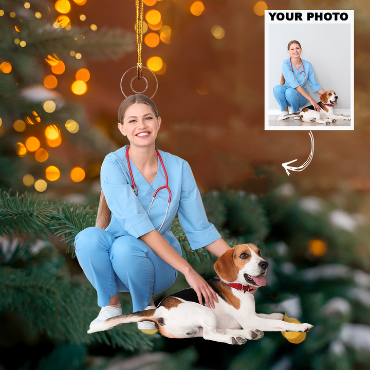 Personalized Photo Mica Ornament - Christmas, Birthday Gift For Family Member, Veterinarians - Customized Your Photo Ornament