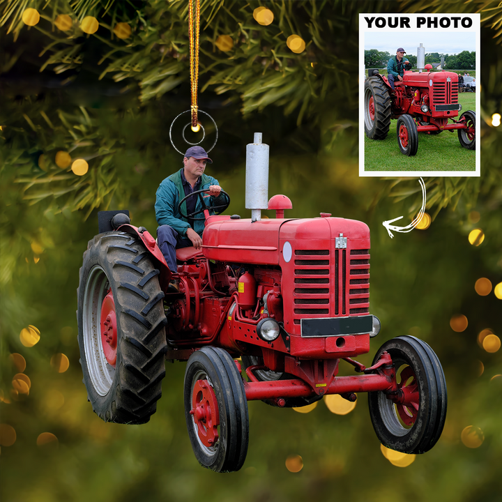 Personalized Photo Mica Ornament - Christmas, Birthday Gift For Family Member, Farmer - Customized Your Photo Ornament