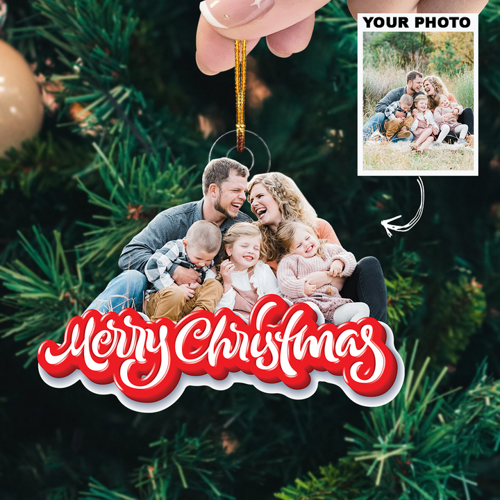 2024 Christmas Custom Photo - Personalized Photo Mica Ornament - Christmas Gift For Family Members UPL0HD047