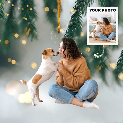Personalized Photo Mica Ornament- Christmas, Birthday Gift For Family Members, Dog Mom, Dog Dad, Dog Lover, Dog Owner - Customized Your Photo Ornament