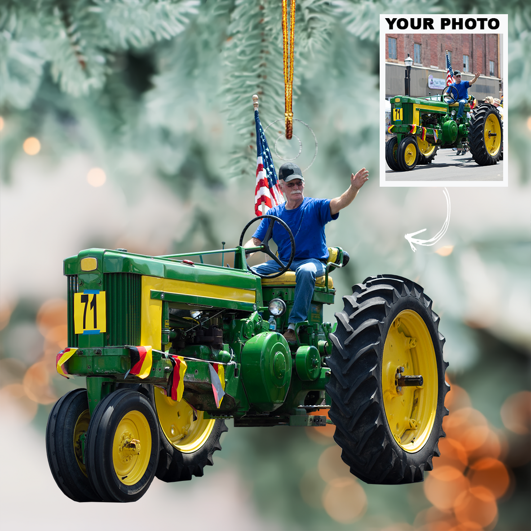 Personalized Photo Mica Ornament - Christmas, Birthday Gift For Family Member, Farmer - Customized Your Photo Ornament