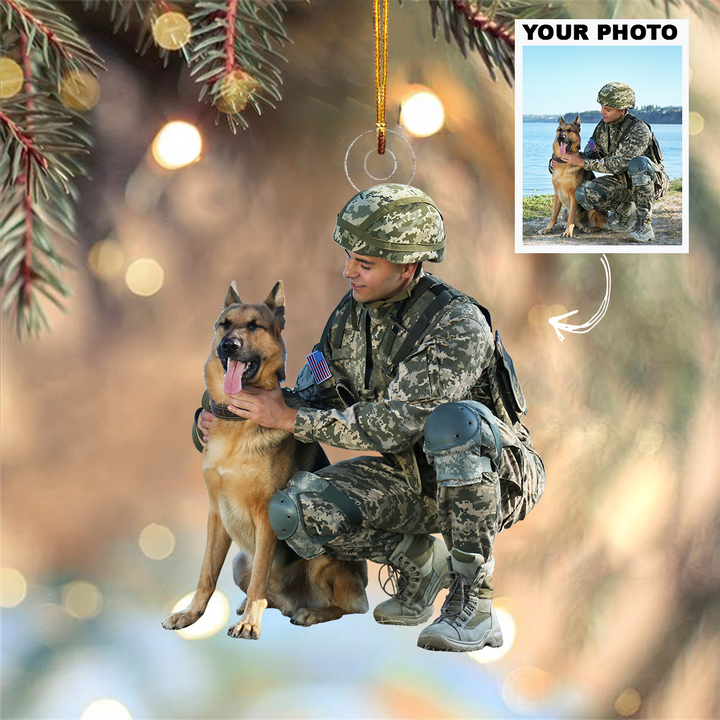 Personalized Photo Mica Ornament - Christmas, Birthday Gift For Family Member, Military - Customized Your Photo Ornament