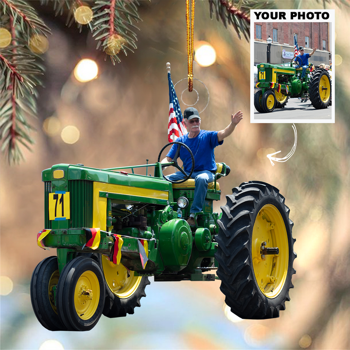 Personalized Photo Mica Ornament - Christmas, Birthday Gift For Family Member, Farmer - Customized Your Photo Ornament