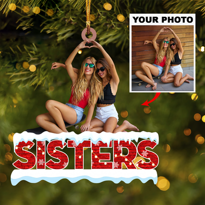 Personalized Photo Mica Ornament - Customized Your Photo Ornament ARND018 UPL0KH009