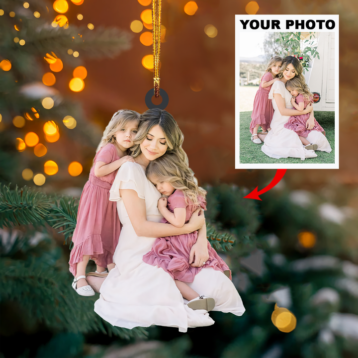 Personalized Photo Mica Ornament - Gift For Mom - Love Mom ARND018