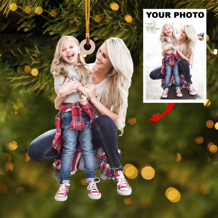 Personalized Photo Mica Ornament - Gift For Mom - Love Mom ARND018