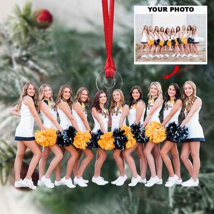 Cheerleaders - Personalized Photo Mica Ornament -  Customized Your Photo Ornament - Christmas Gift For Cheerleaders, Cheer Team, Friends