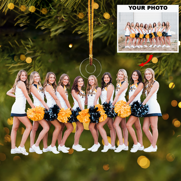 Cheerleaders - Personalized Photo Mica Ornament -  Customized Your Photo Ornament - Christmas Gift For Cheerleaders, Cheer Team, Friends