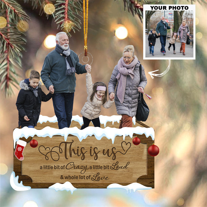 Customized Photo Ornament This Is Us - Personalized Photo Mica Ornament - Christmas Gift Family Members UPL0HD019