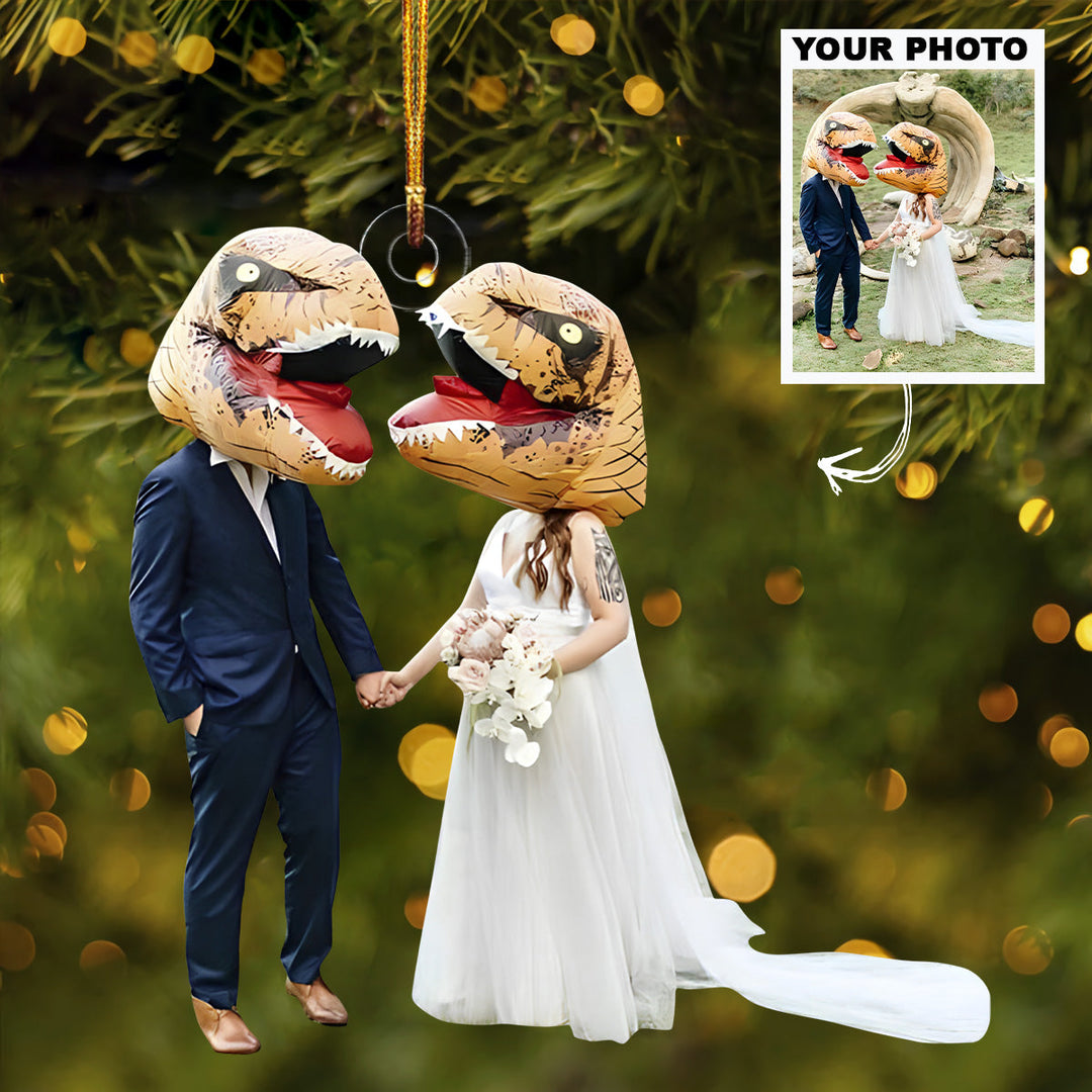 Funny Wedding - Personalized Photo Mica Ornament - Customized Your Photo Ornament - Christmas Gift For Couples, Wife, Husband