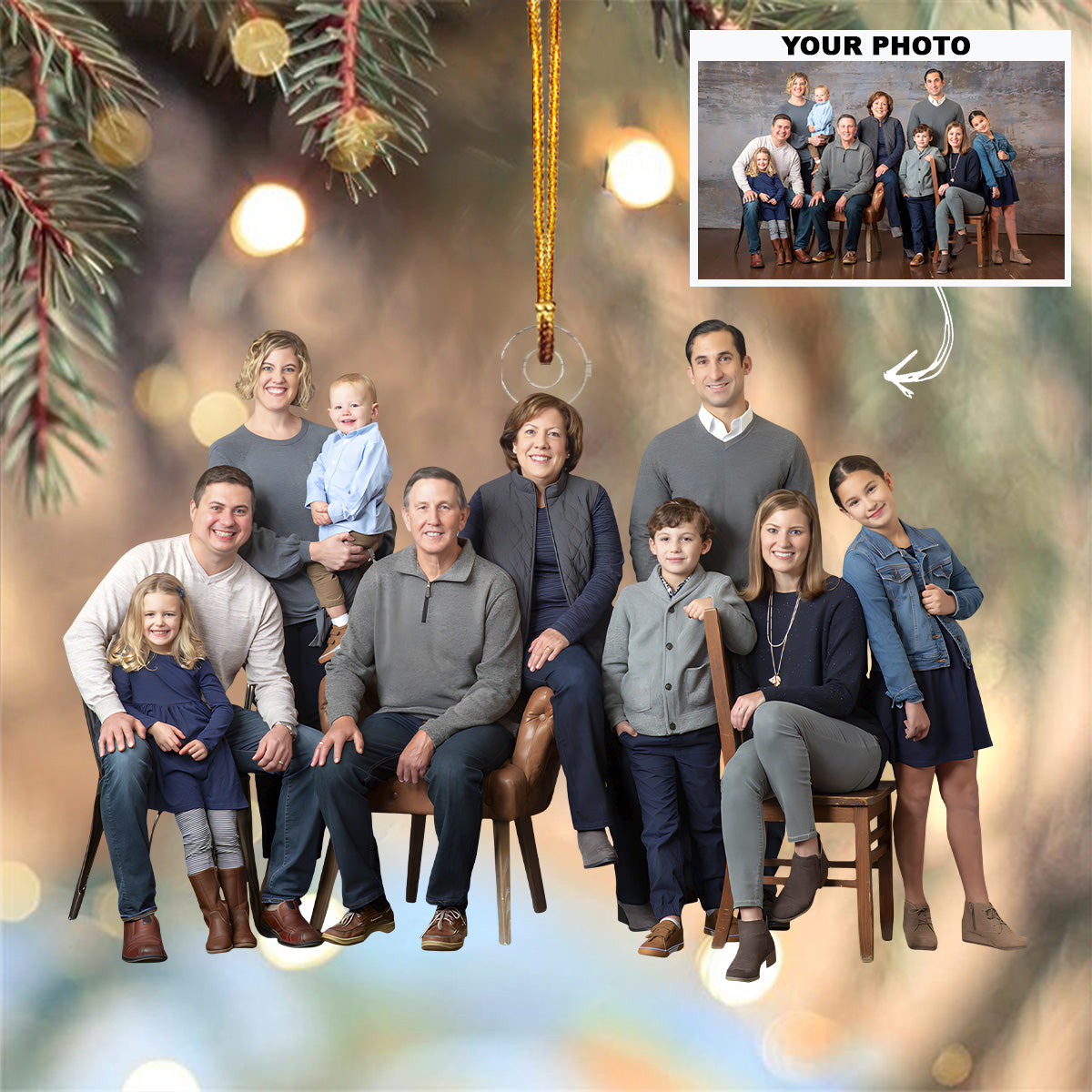 Custom Photo Ornament - Personalized Custom Photo Mica Ornament - Christmas Gift For Dog Mom, Dog Dad, Dog Lovers