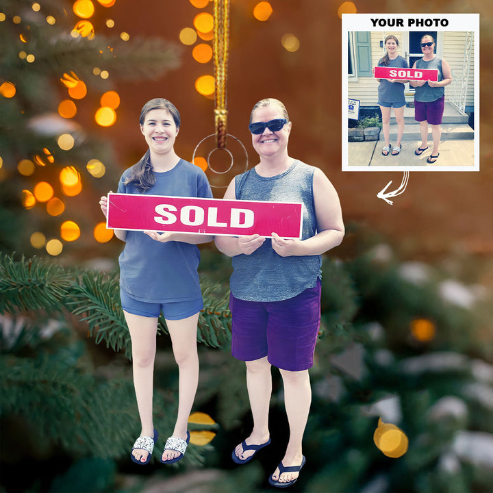 Customized Your Photo Ornament - Personalized Custom Photo Mica Ornament - Christmas Gift For Family Members, Couples