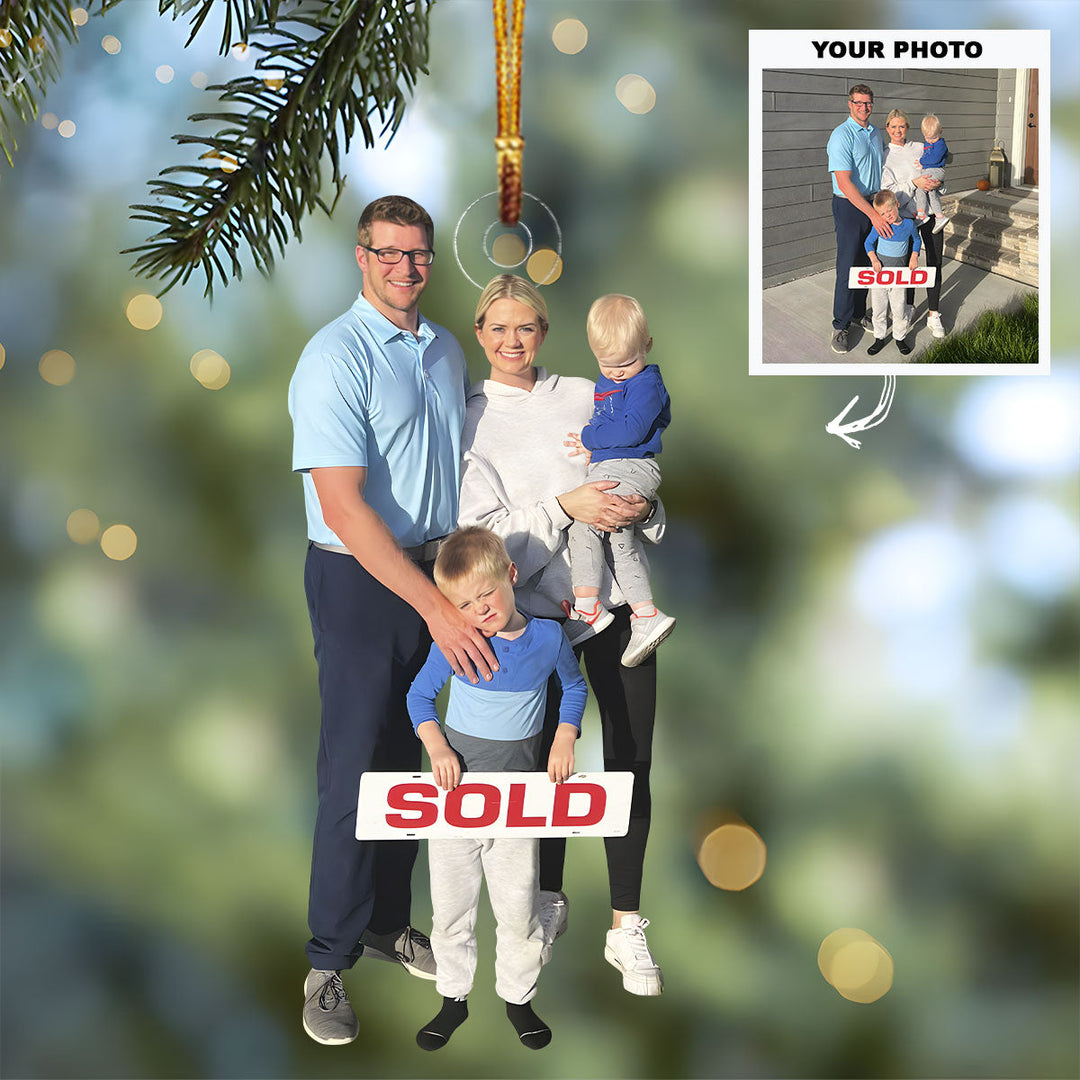 Customized Your Photo Ornament - Personalized Custom Photo Mica Ornament - Christmas Gift For Family Members, Couples