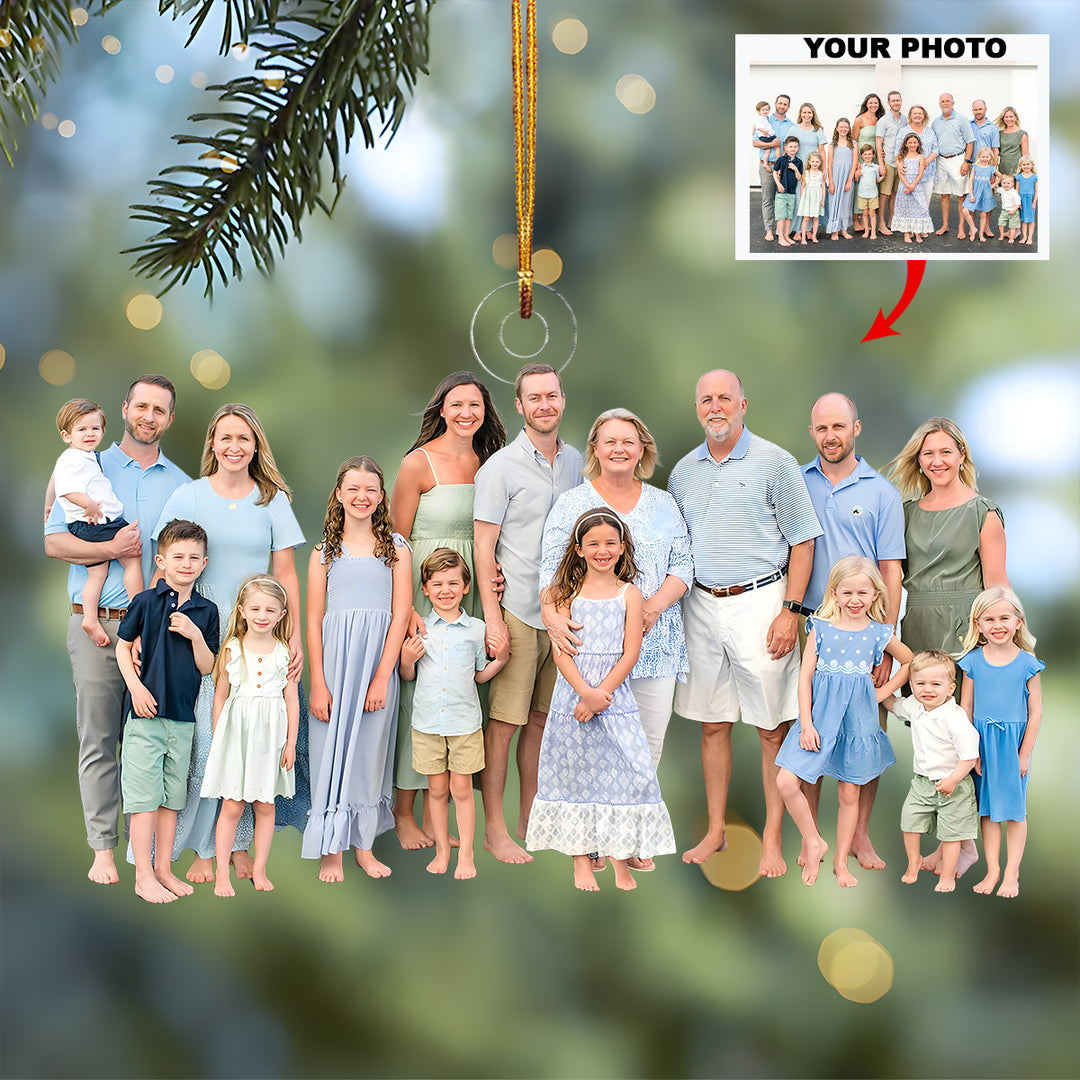 The Ones We Love - Personalized Photo Mica Ornament - Christmas Gift For Family Members