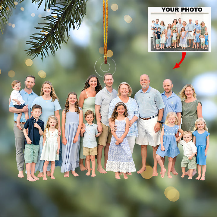 The Ones We Love - Personalized Photo Mica Ornament - Christmas Gift For Family Members