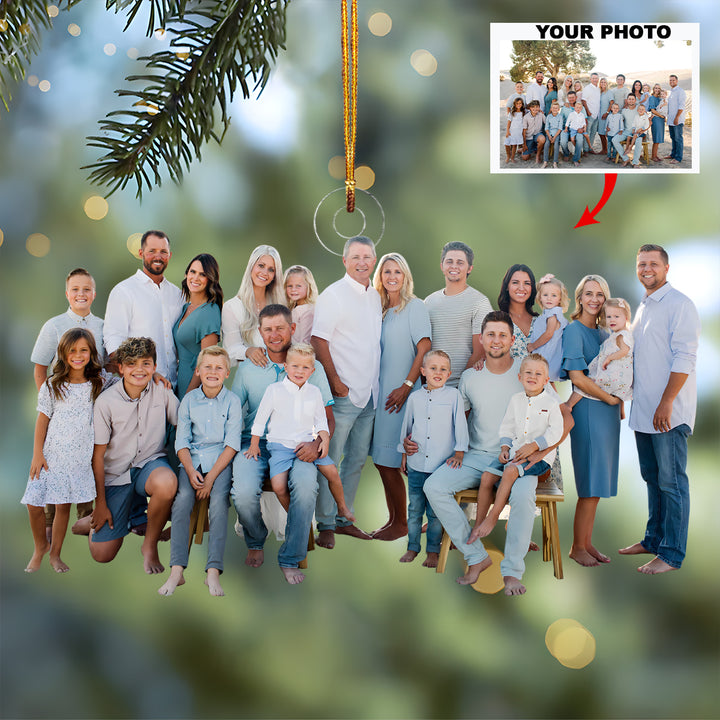 The Ones We Love - Personalized Photo Mica Ornament - Christmas Gift For Family Members